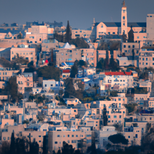 1. A panoramic view of Jerusalem's skyline showcasing its historic architecture