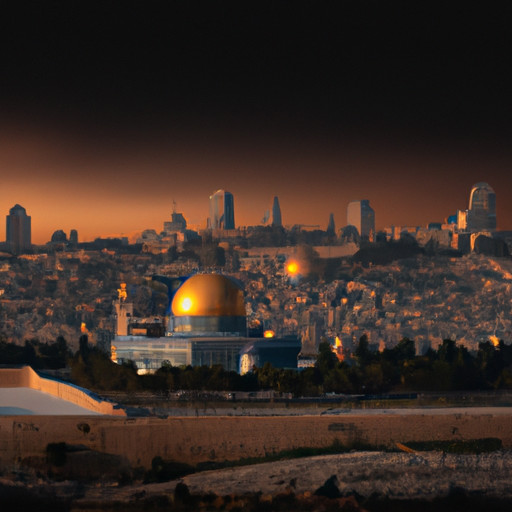 1. A panoramic view of the iconic Jerusalem skyline, showcasing its historic architecture.