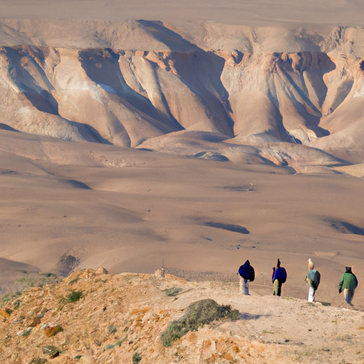 3. A group of budget travelers exploring the vastness of the Negev Desert with Abraham Tours